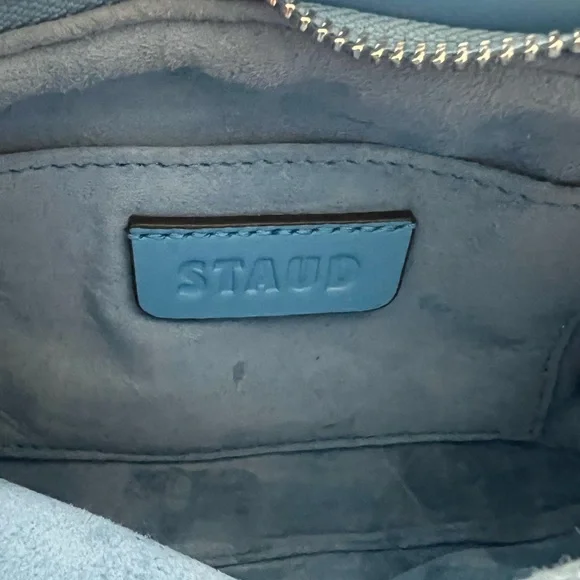 STAUD bean bean clutch in cobalt Blue - Picture 4 of 5